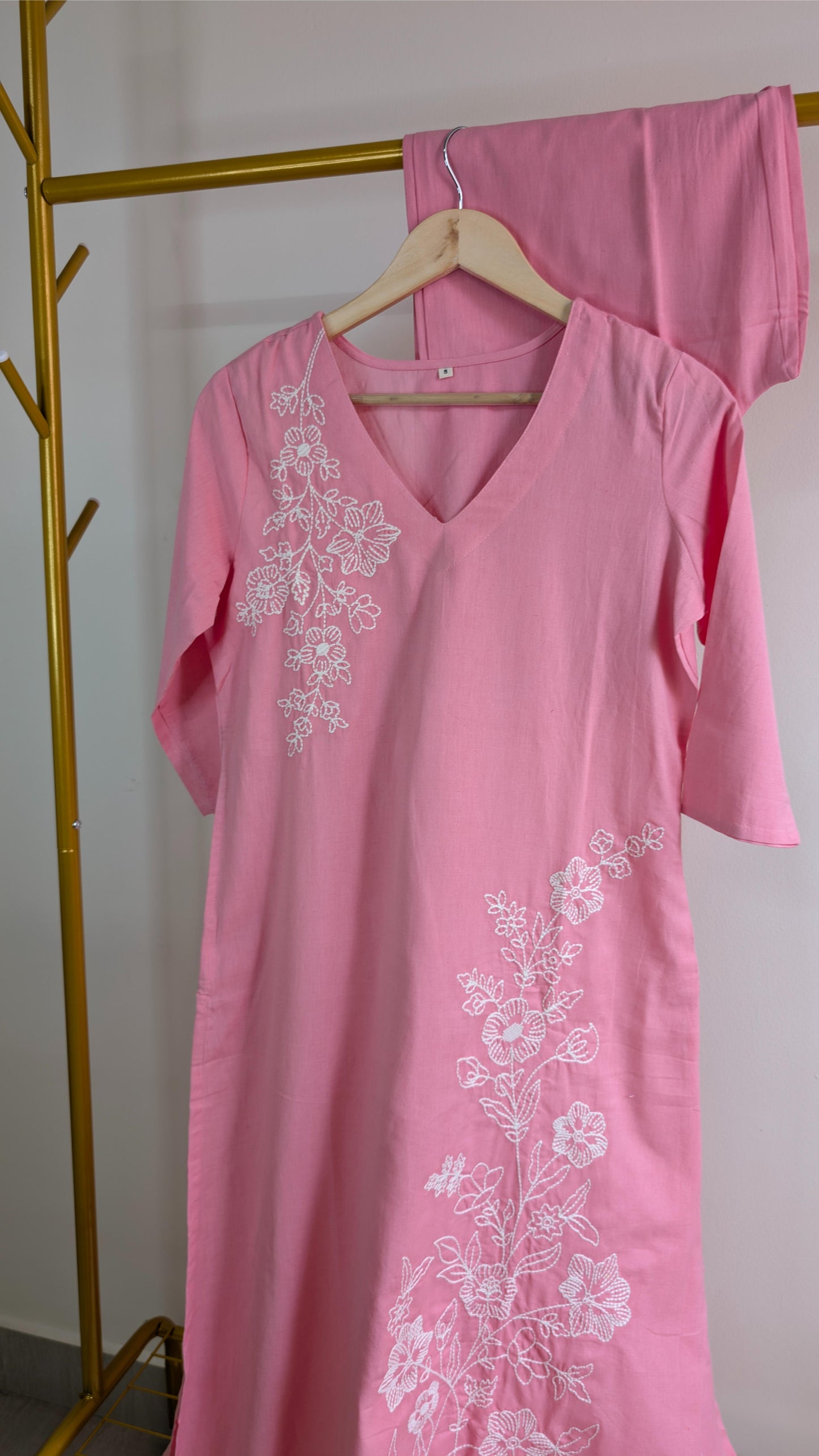 Elegant Embroidered Cotton Kurti Set – Multiple Colors Available (AC00041)