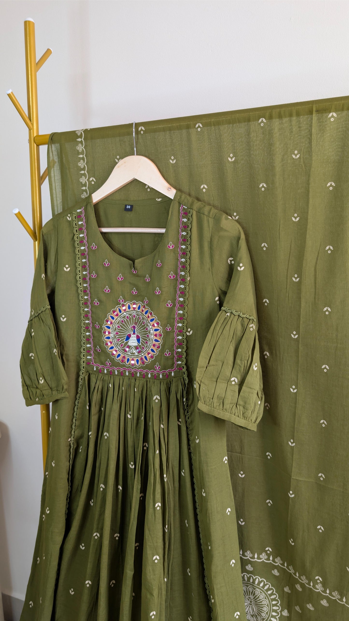 Cotton 3-Piece Kurti Set – Semi-Party & Festive Wear (AC00003)