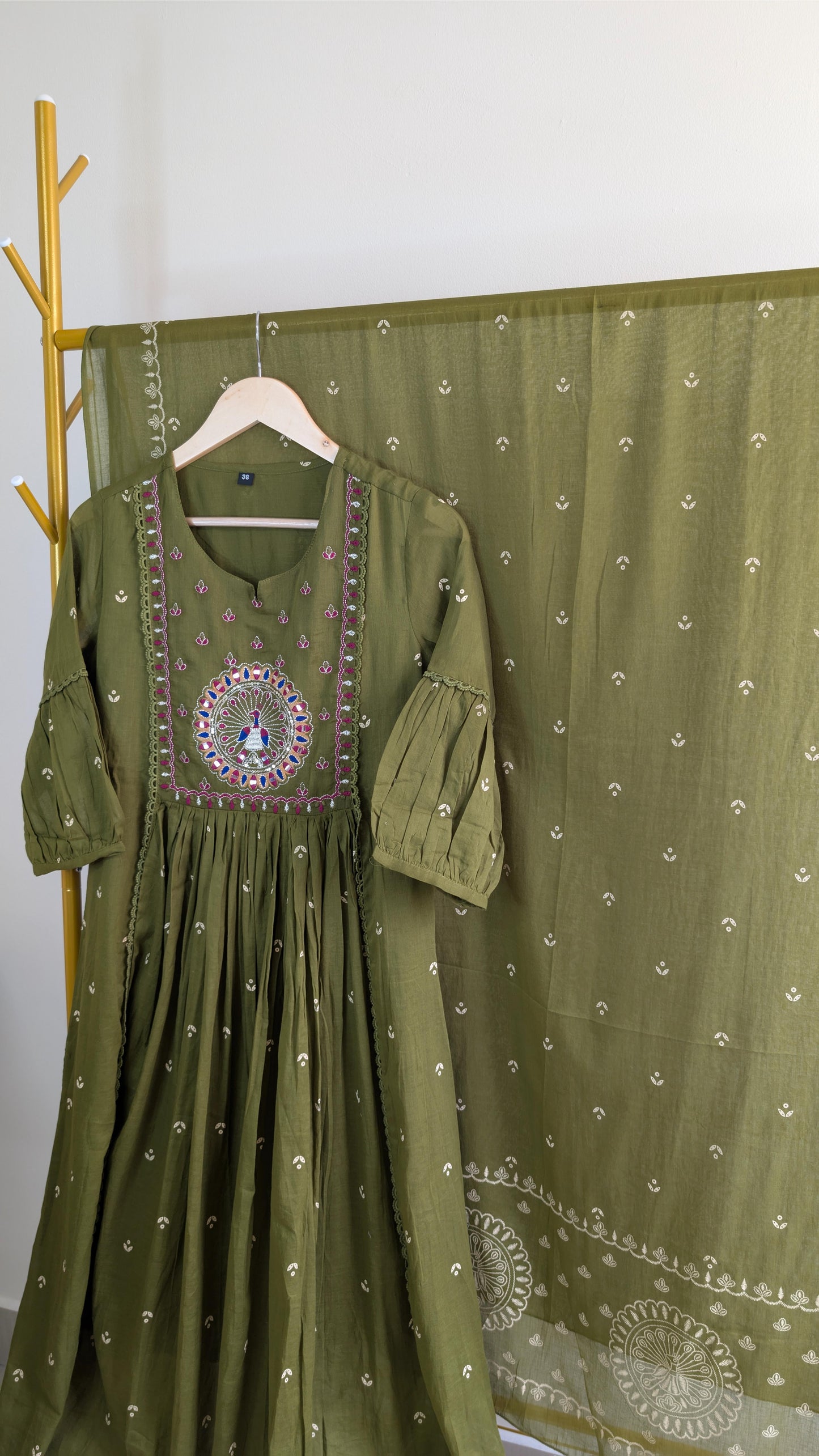 Cotton 3-Piece Kurti Set – Semi-Party & Festive Wear (AC00003)