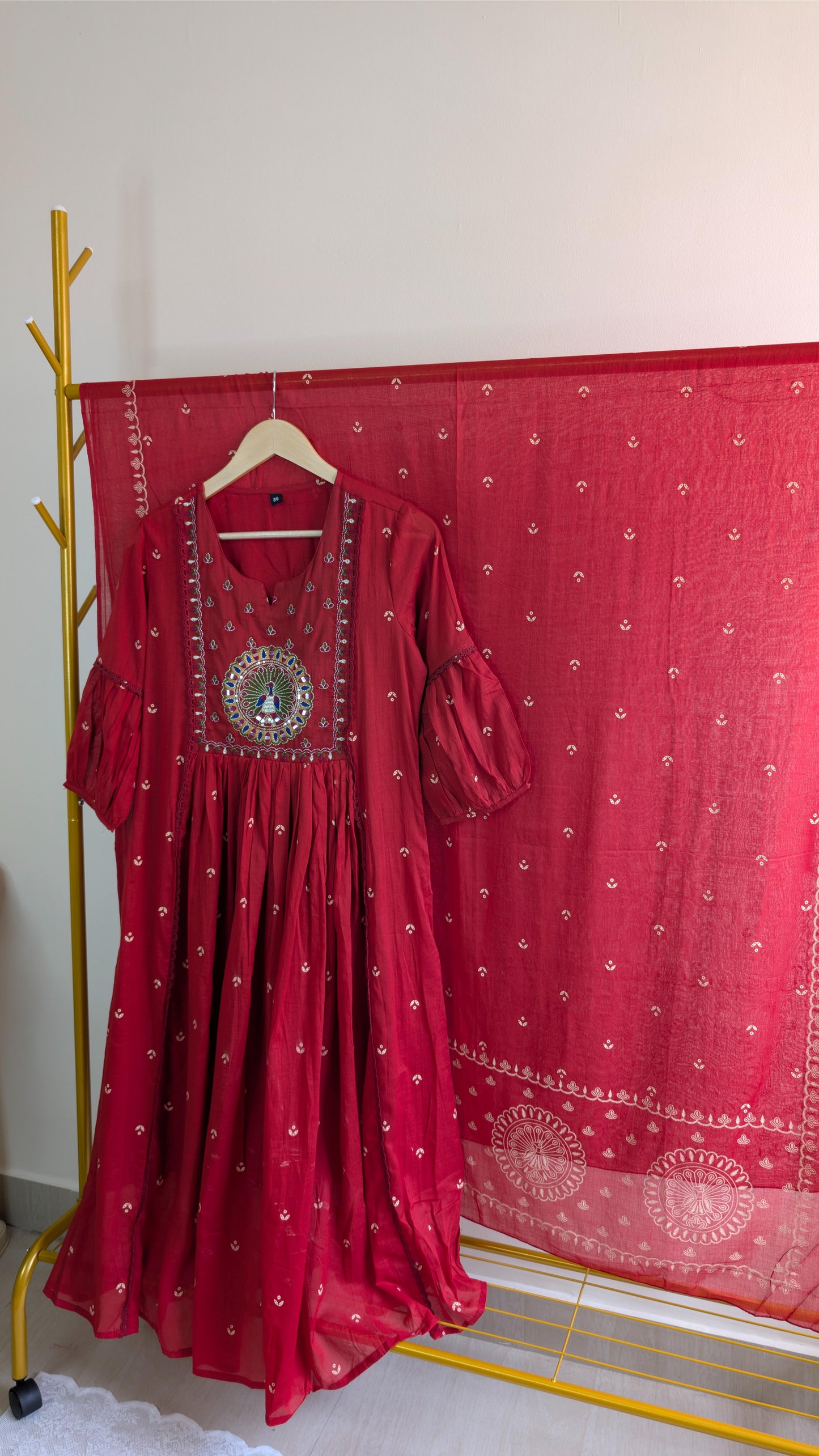 Cotton 3-Piece Kurti Set – Semi-Party & Festive Wear (AC00003)