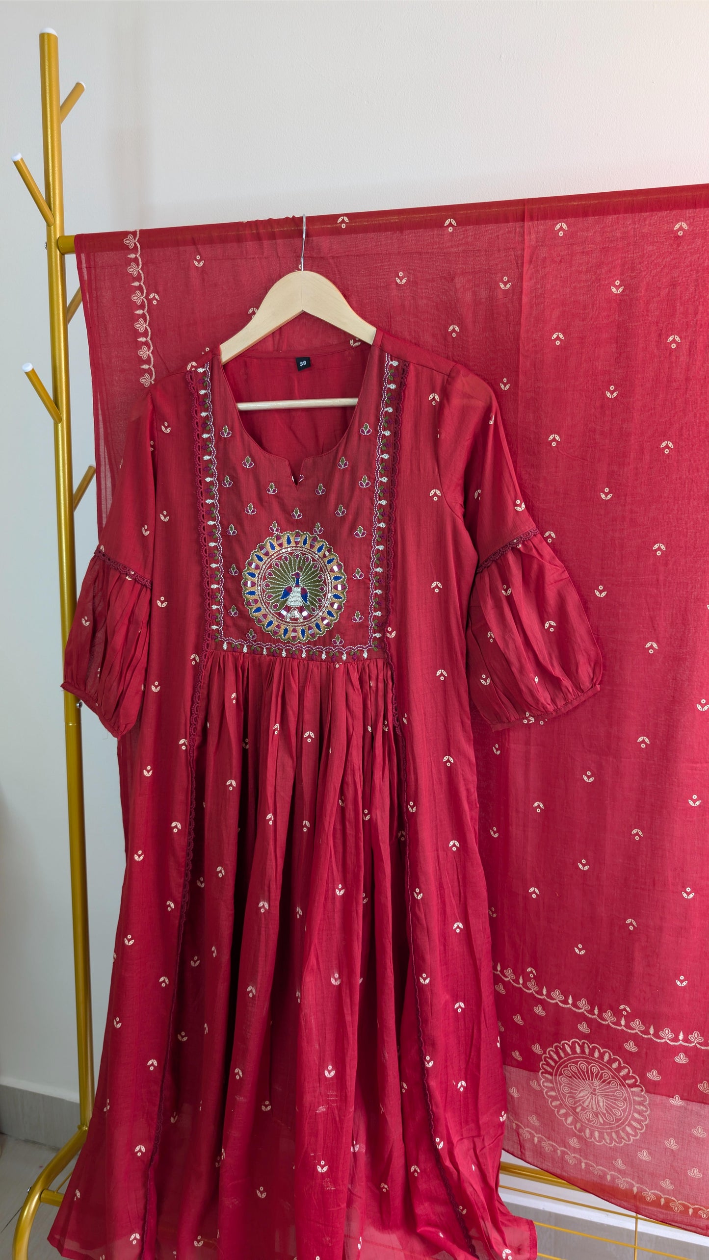 Cotton 3-Piece Kurti Set – Semi-Party & Festive Wear (AC00003)