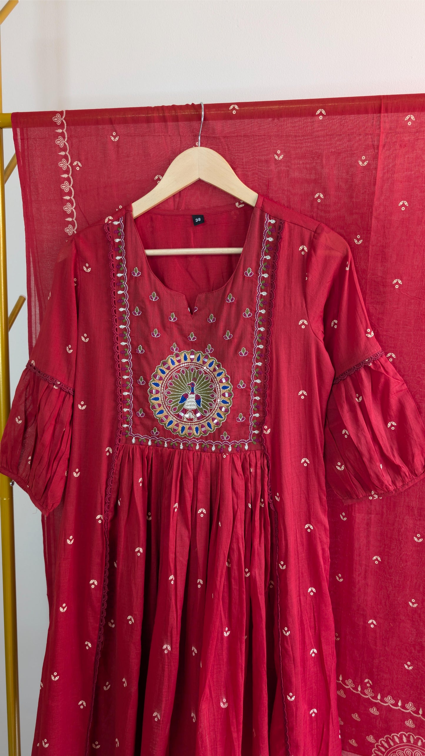 Cotton 3-Piece Kurti Set – Semi-Party & Festive Wear (AC00003)