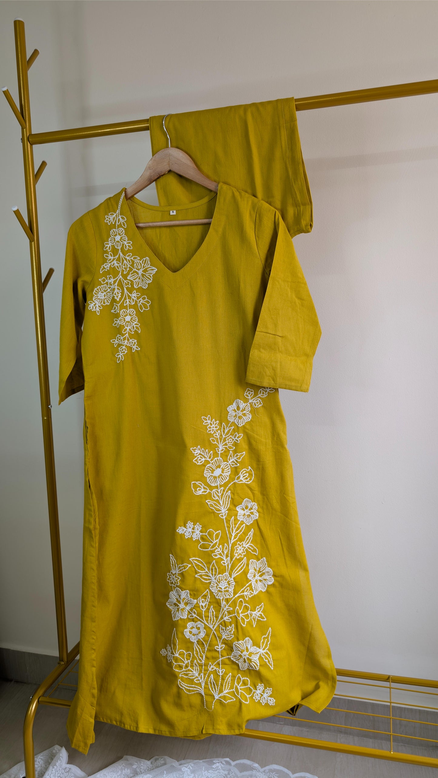 Elegant Embroidered Cotton Kurti Set – Multiple Colors Available (AC00041)