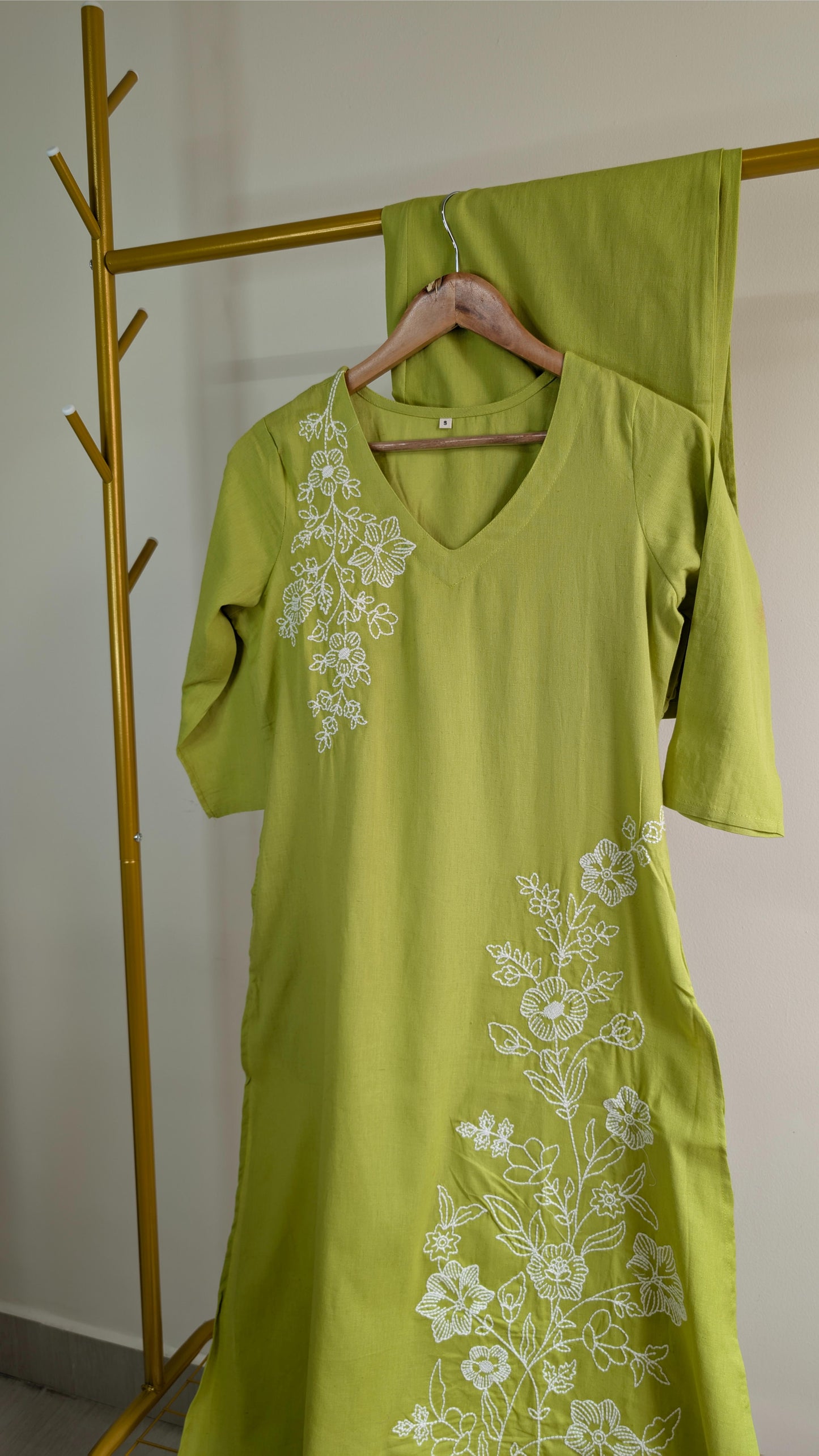 Elegant Embroidered Cotton Kurti Set – Multiple Colors Available (AC00041)