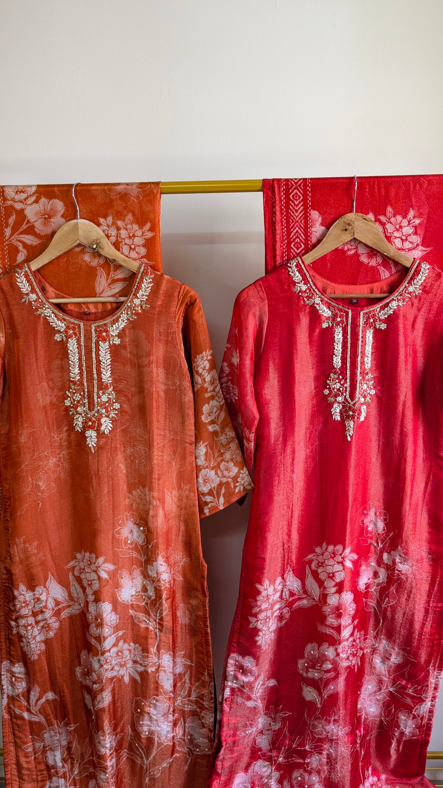 Pure Tissue Kurti Set with Hand Embroidery | Festive & Party Wear Ethnic Outfit (AC00049)