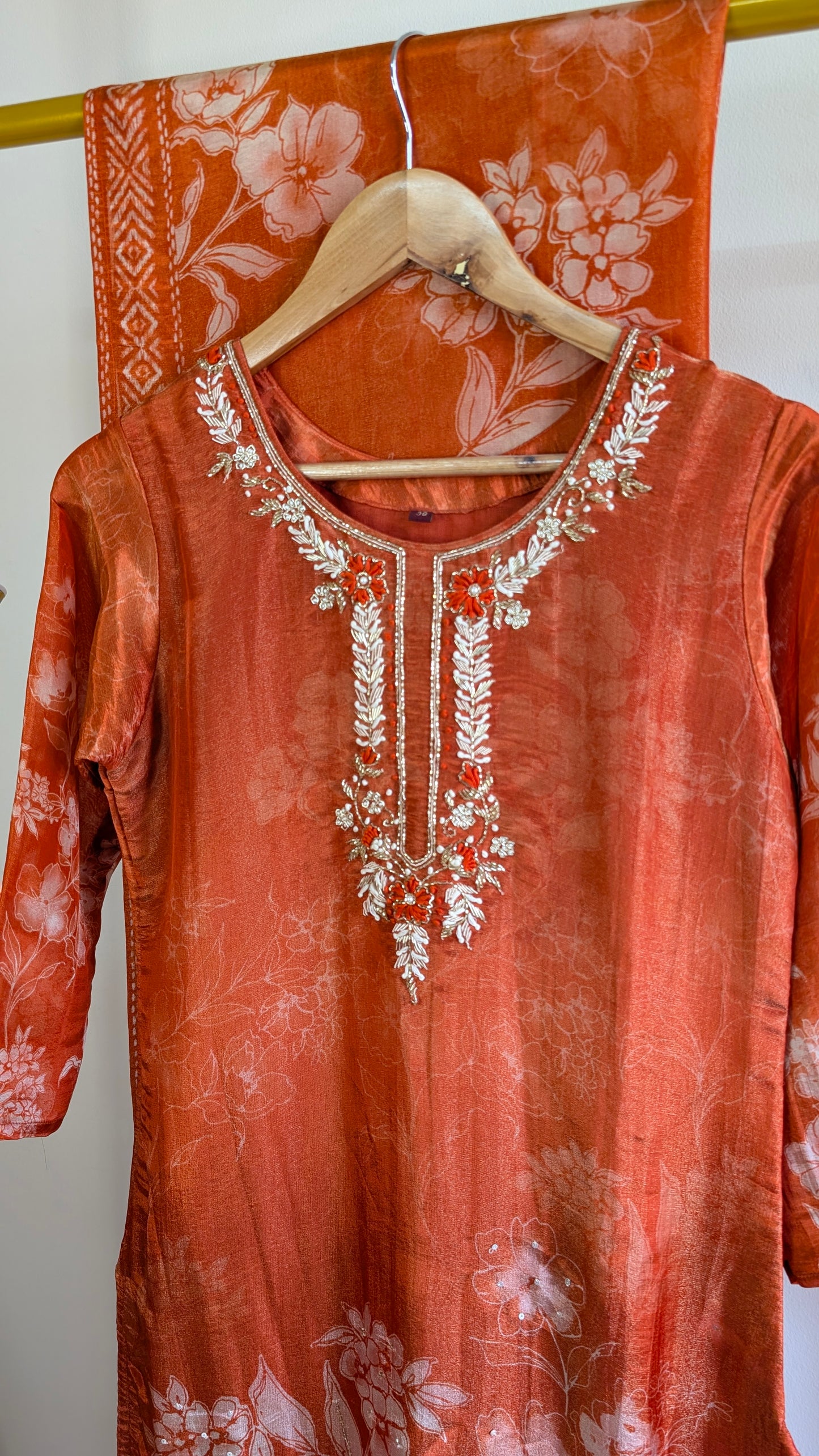 Pure Tissue Kurti Set with Hand Embroidery | Festive & Party Wear Ethnic Outfit (AC00049)